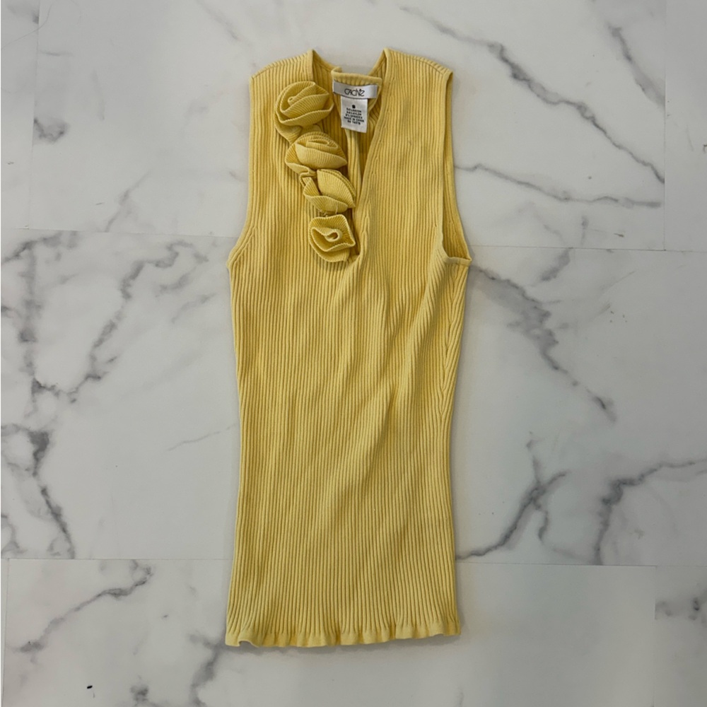 Vintage Yellow Blouse Tank Top